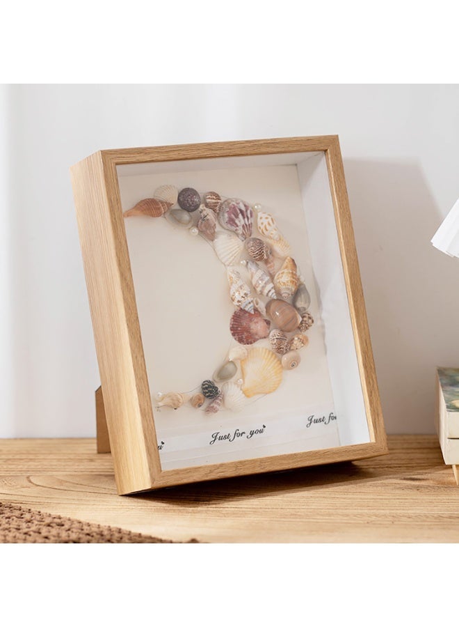 2pcs Shadow Box Frame Display Case, 6x8" Shadow Box Picture Frame, 3D Picture Frame Display Case Deeper 3cm, for Medals, DIY Crafts, Wedding Souvenir (Wood Color 6x8") - Image 2